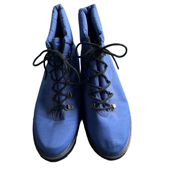 Wanderlust Boots Womens 9.5 Blue Canadian Waterproof Winter Lace Up - Picture 2 of 8